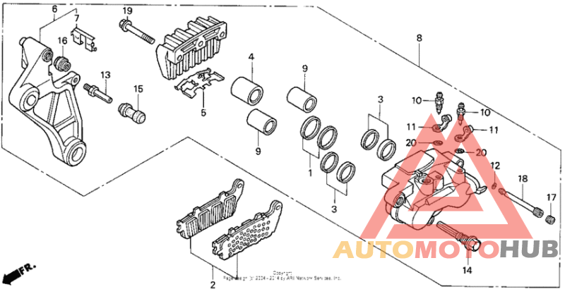 St1100a rear brake caliper 96-98
