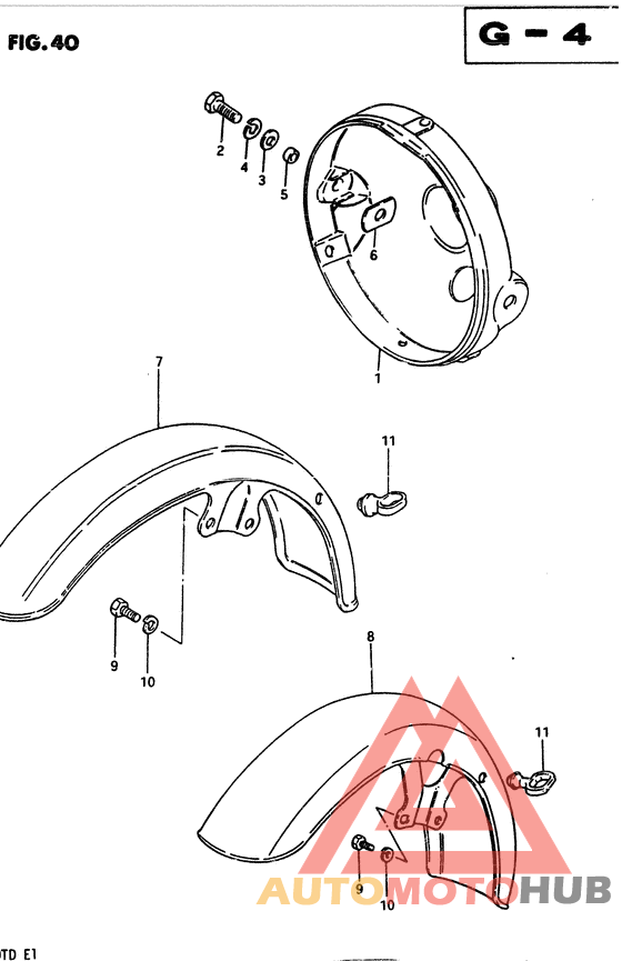 Headlamp housing - front fender