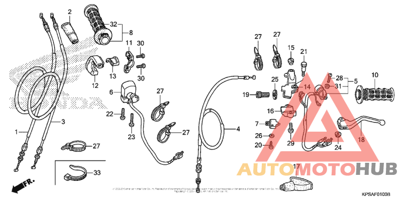 Handle Lever + Switch + Cable