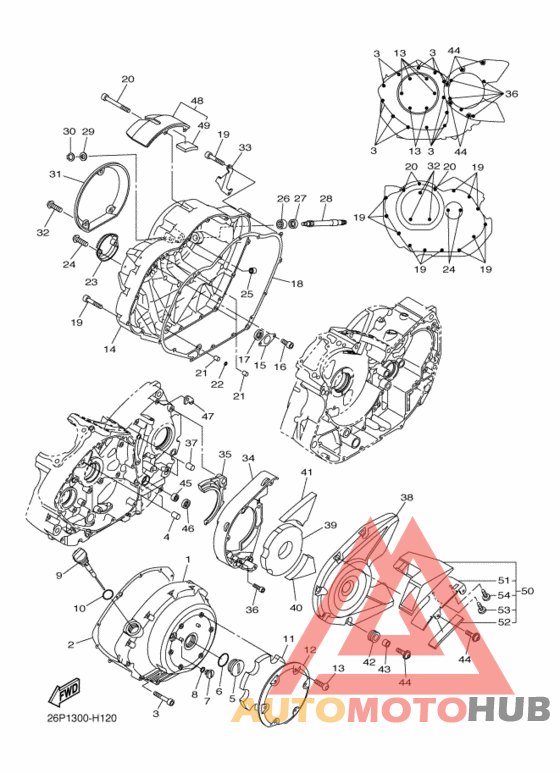Crankcase cover ass`y  (v