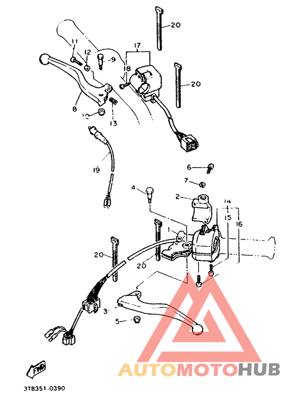 Handle switch. lever