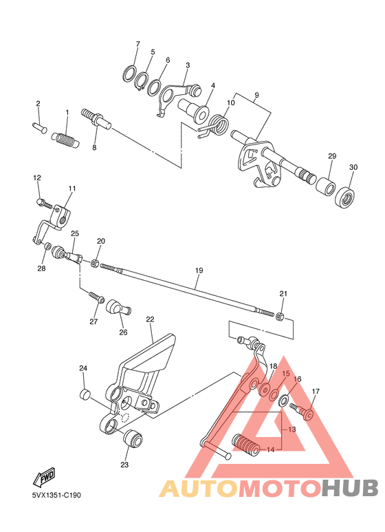 Axe de select & pedale