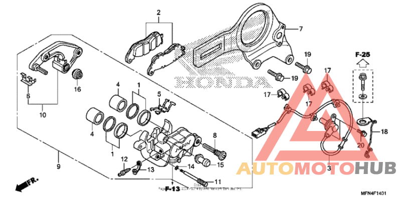 Задний торнозной суппорт 2