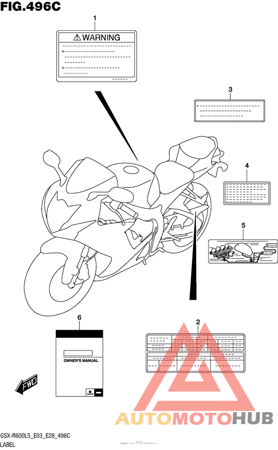 Label (Gsx-R600L5 E33)
