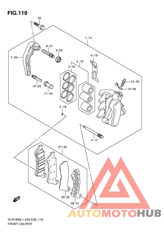 Передний суппорт