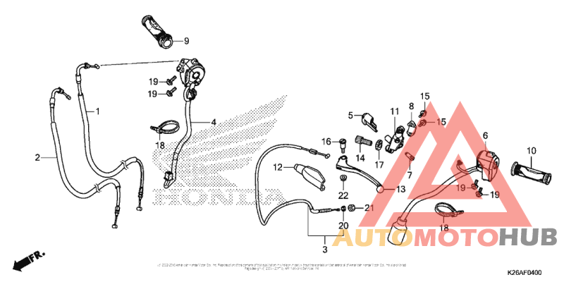 Handle Lever + Switch + Cable