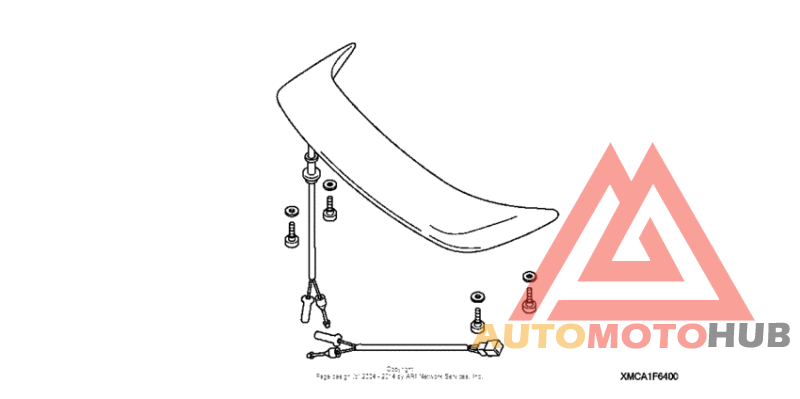Rear spoiler (w/brake light) ('05)