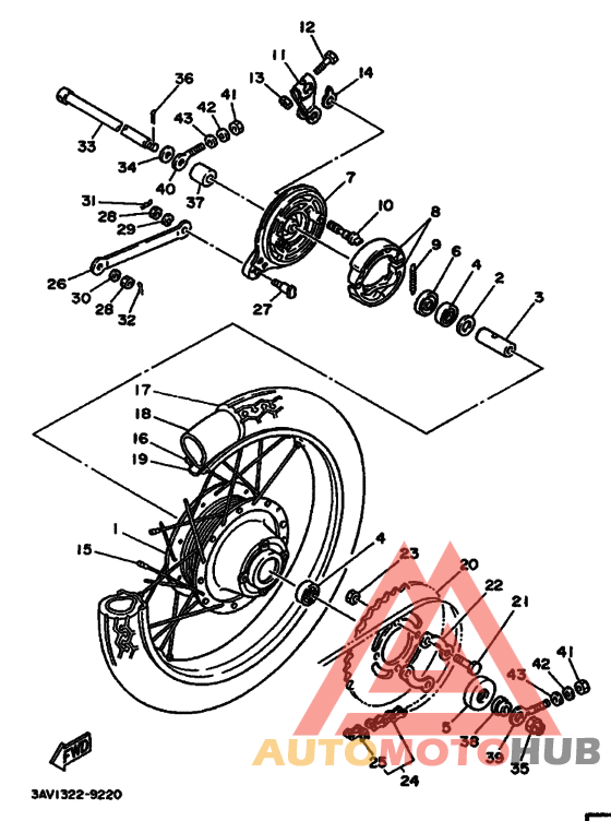 Rear wheel complete assy