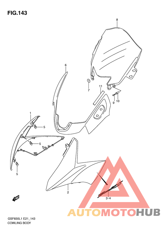 Cowling body