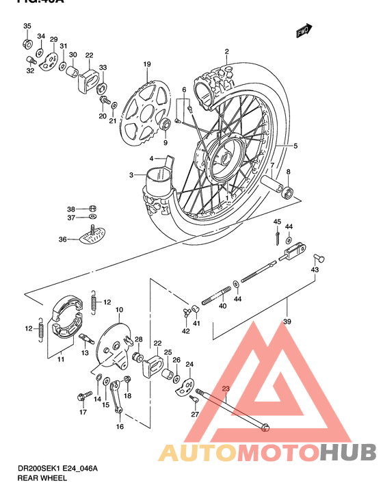 Rear wheel complete assy