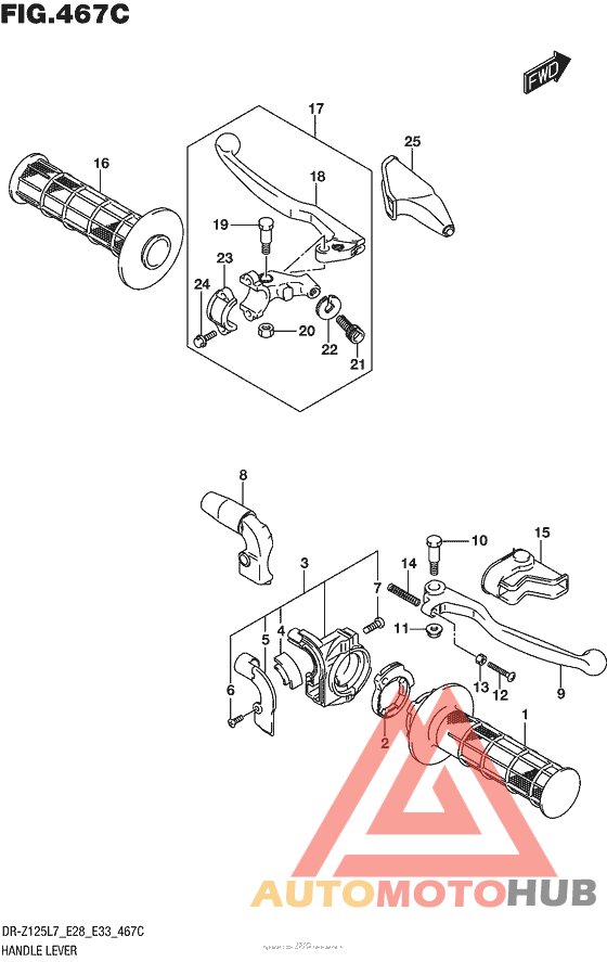 Handle Lever (Dr-Z125L E33)