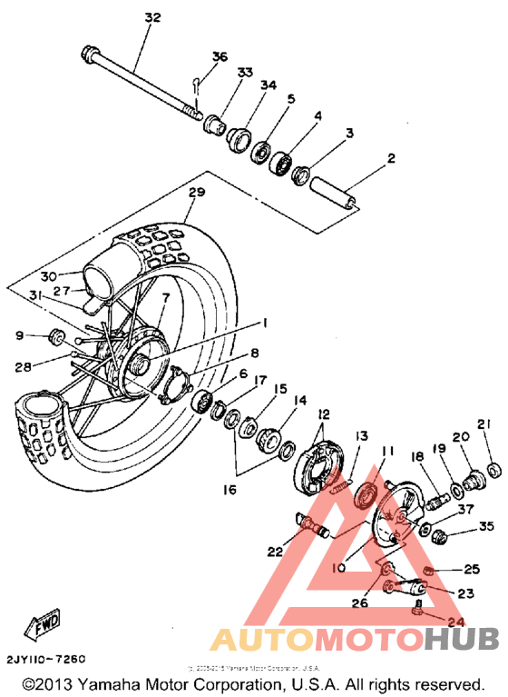 Переднее колесо