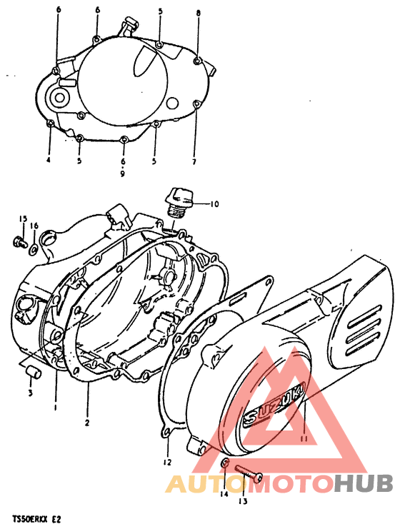 Crankcase cover ass`y  (v