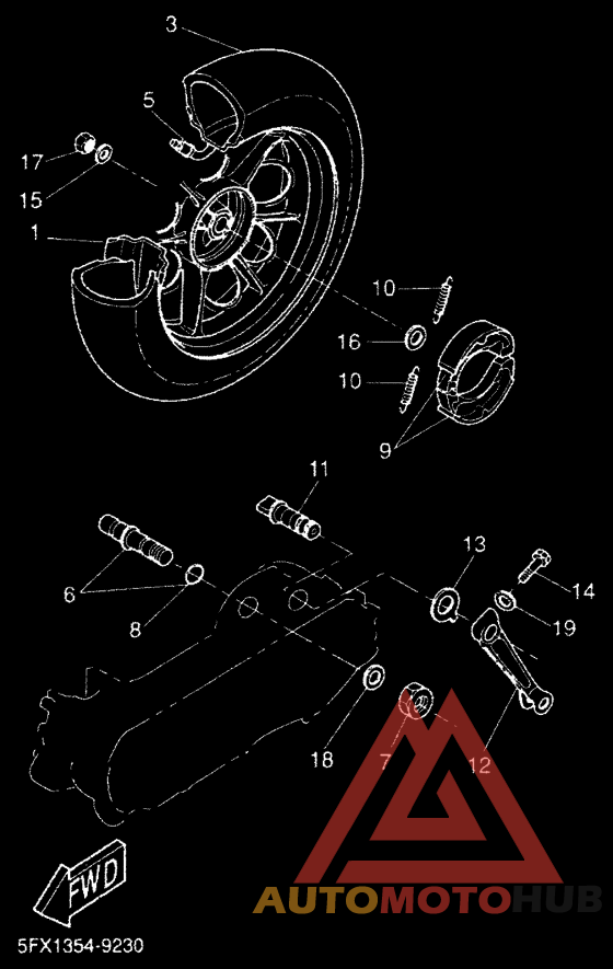 Rear wheel complete assy