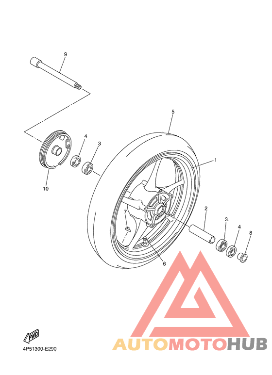 Переднее колесо