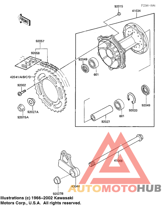 Rear hub/chain