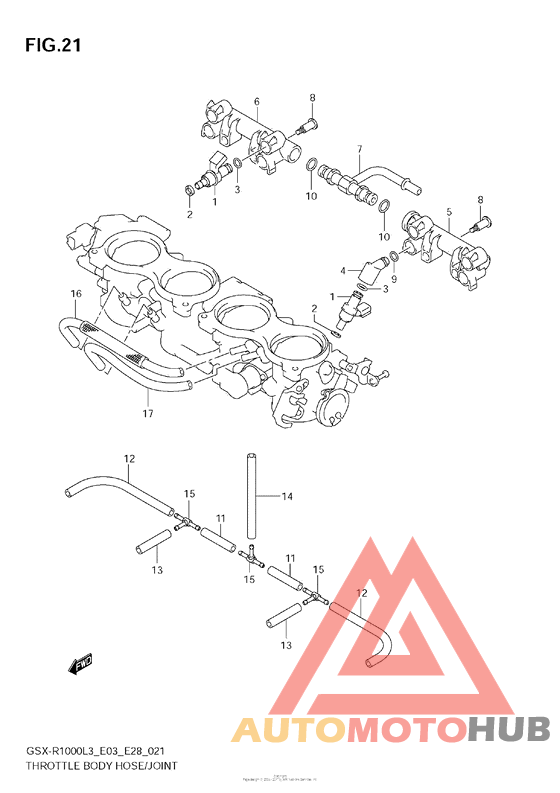 Throttle Body Hose/joint (Gsx-R1000Zl3 E03)