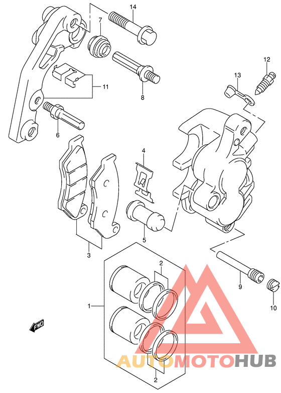 Передний суппорт