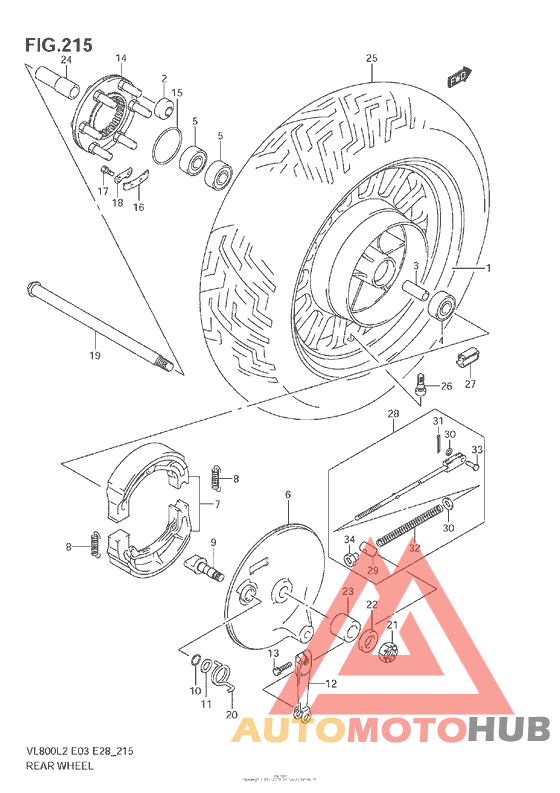 Rear Wheel (Vl800C  E03)