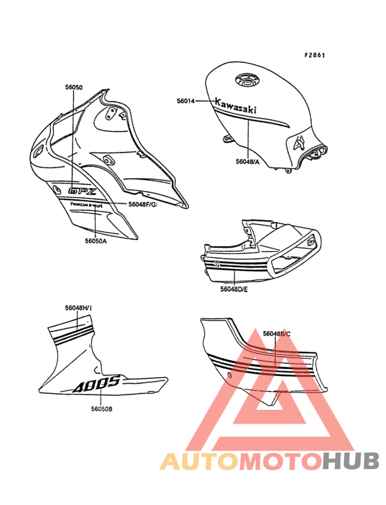 Decals(red/white)(ex400-a3)