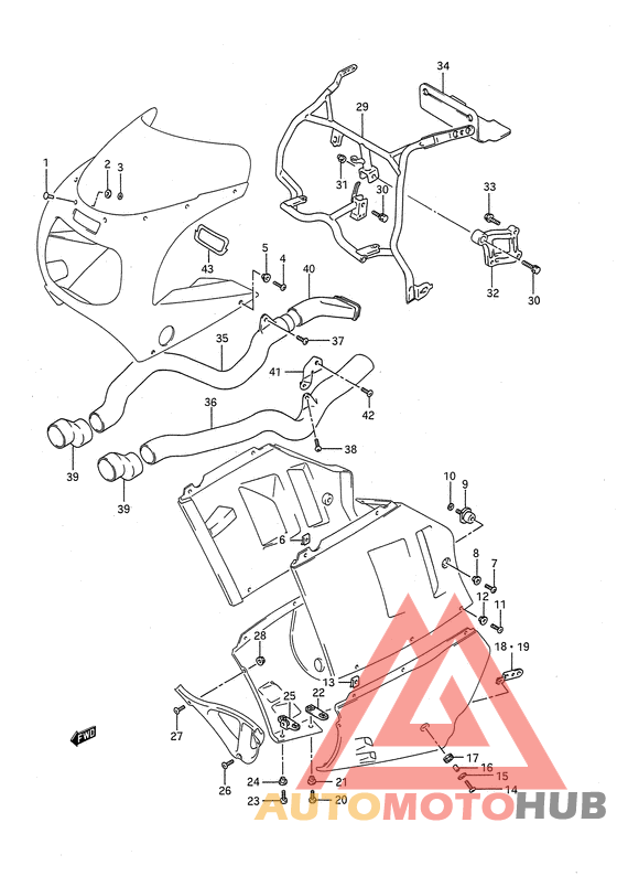 Cowling fitting set