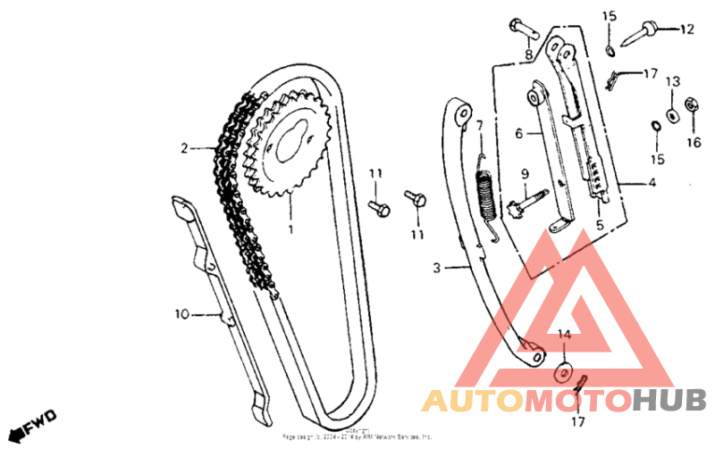 Cam chain + tensioner