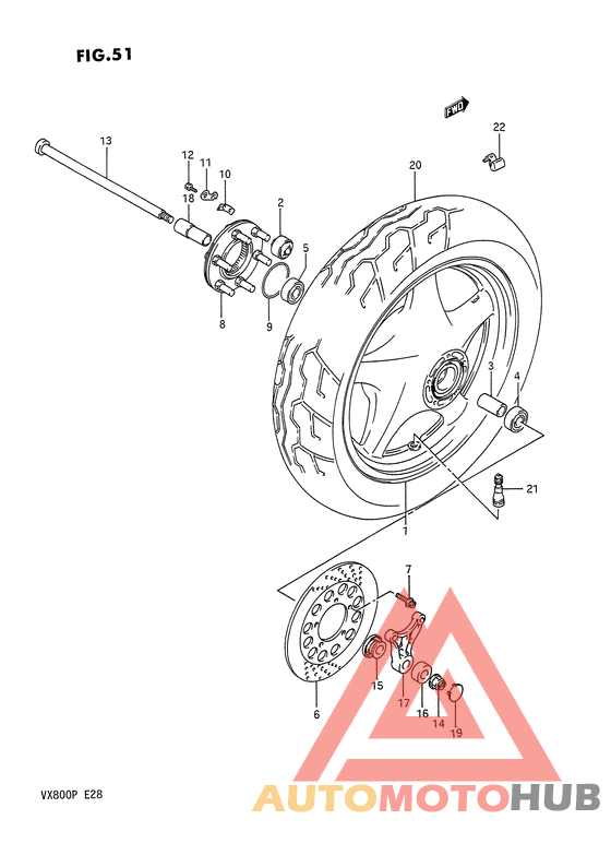 Rear wheel complete assy