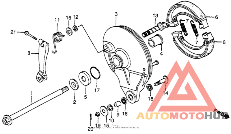 Rear brake panel 82