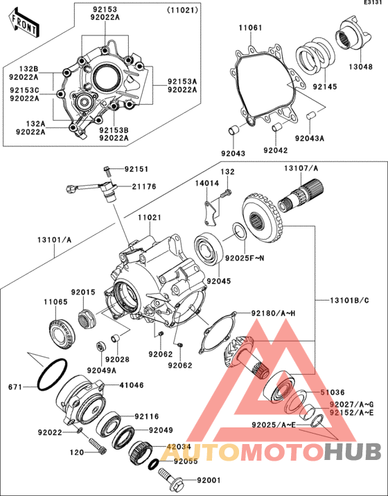 Front bevel gear(1/2)