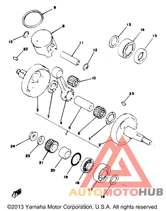 Crank piston