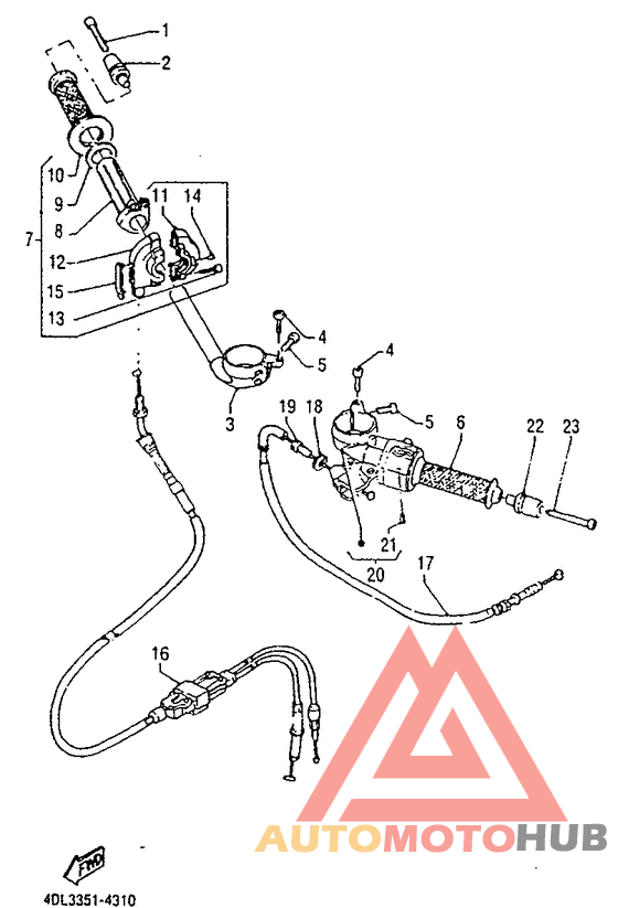 Steering handle. cable