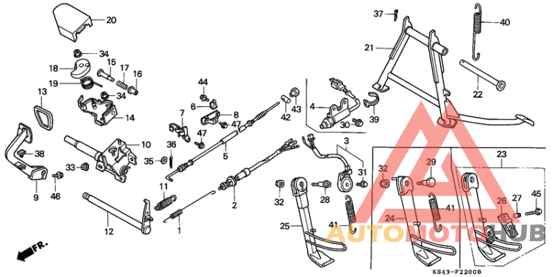 Stand/brake pedal