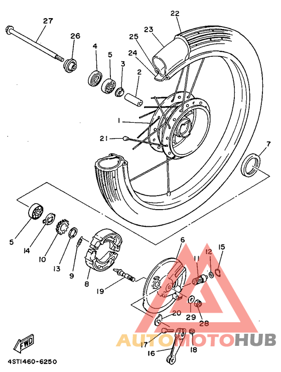 Переднее колесо