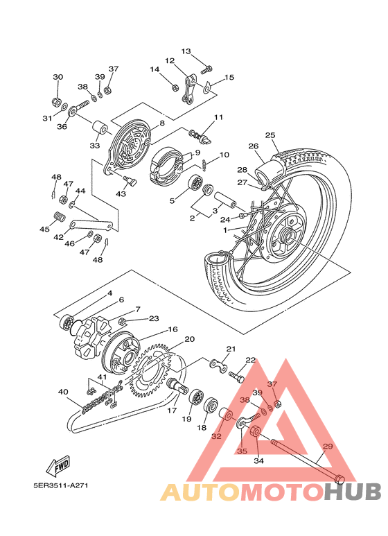 Переднее колесо