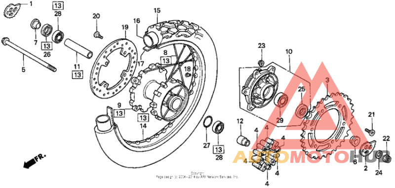 Переднее колесо