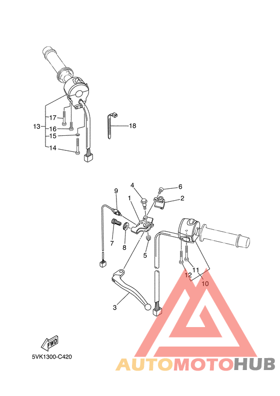 Handle switch. lever