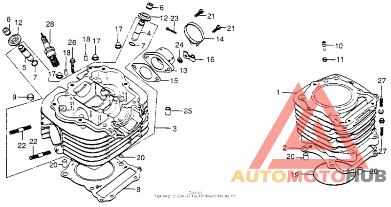 Cylinder head + cylinder
