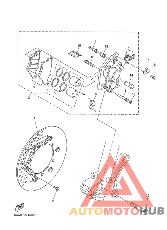 Передний суппорт