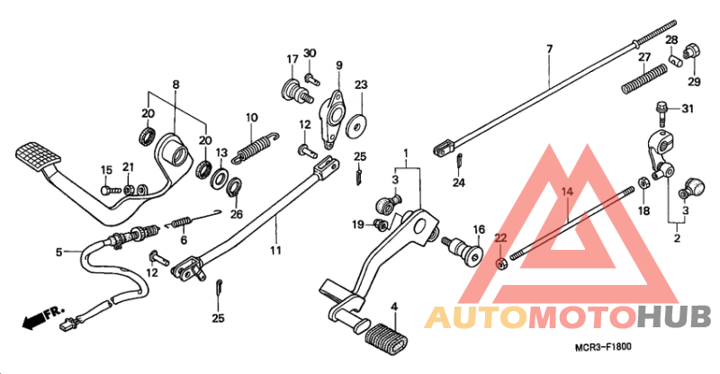 Brake pedal assy