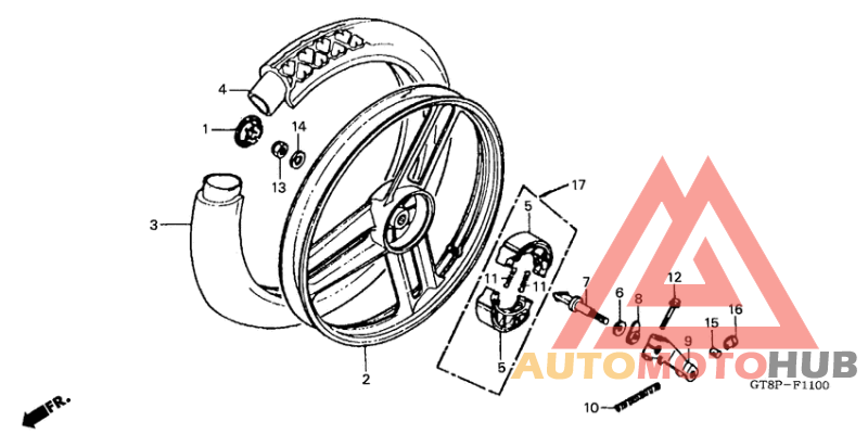 Rear wheel complete assy