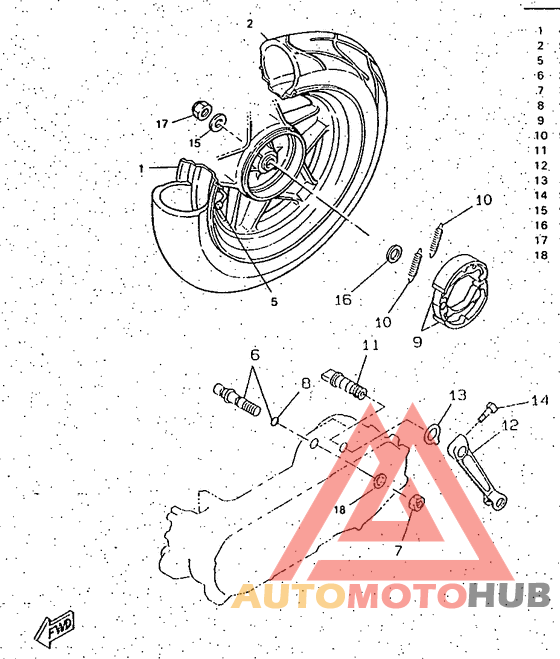 Переднее колесо