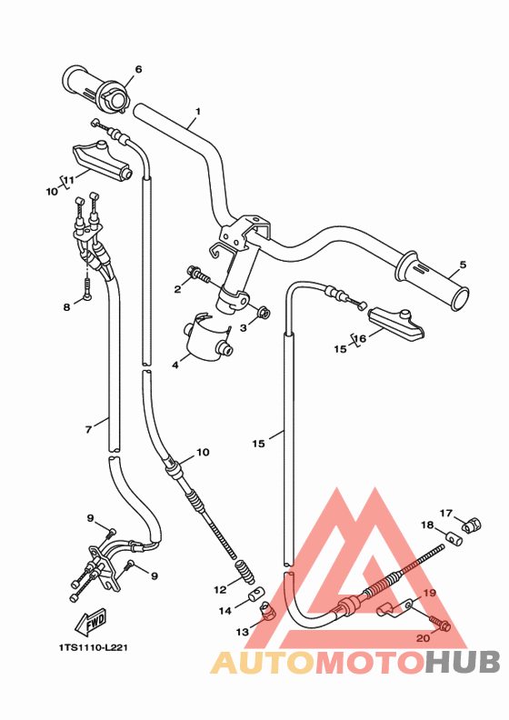 Steering handle & cable