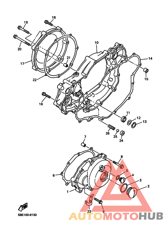 Crankcase cover ass`y  (v