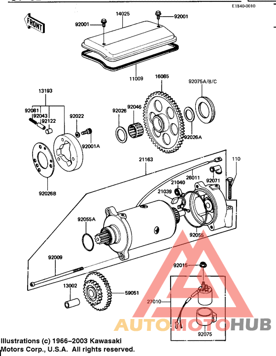 Starter motor/starter clutch