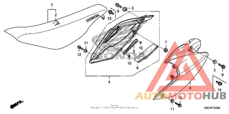 Seat + side cover