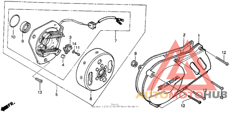 Left crankcase cover 85-91