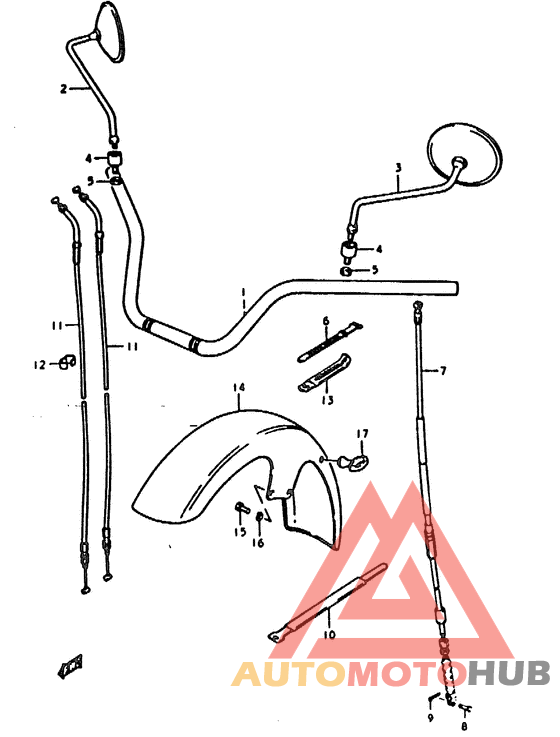 Handlebar - front fender