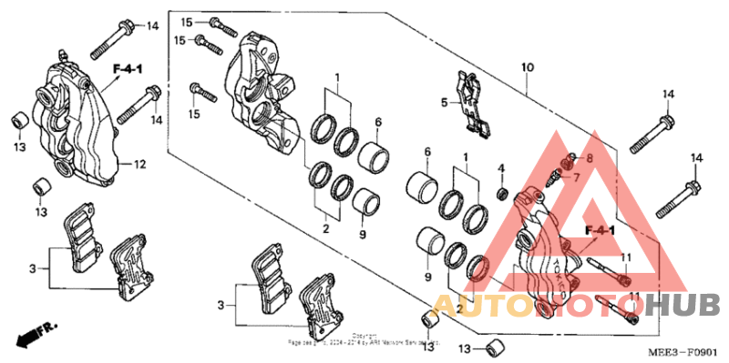 Front brake caliper ('05-)