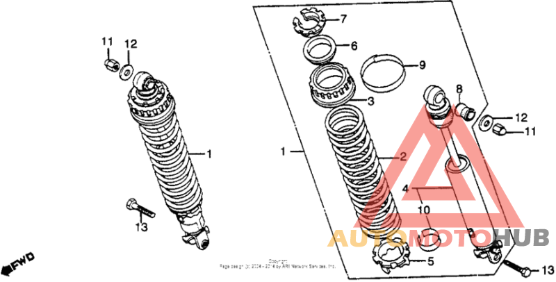 Rear shock absorber 80