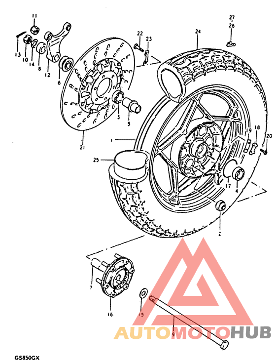 Rear wheel complete assy